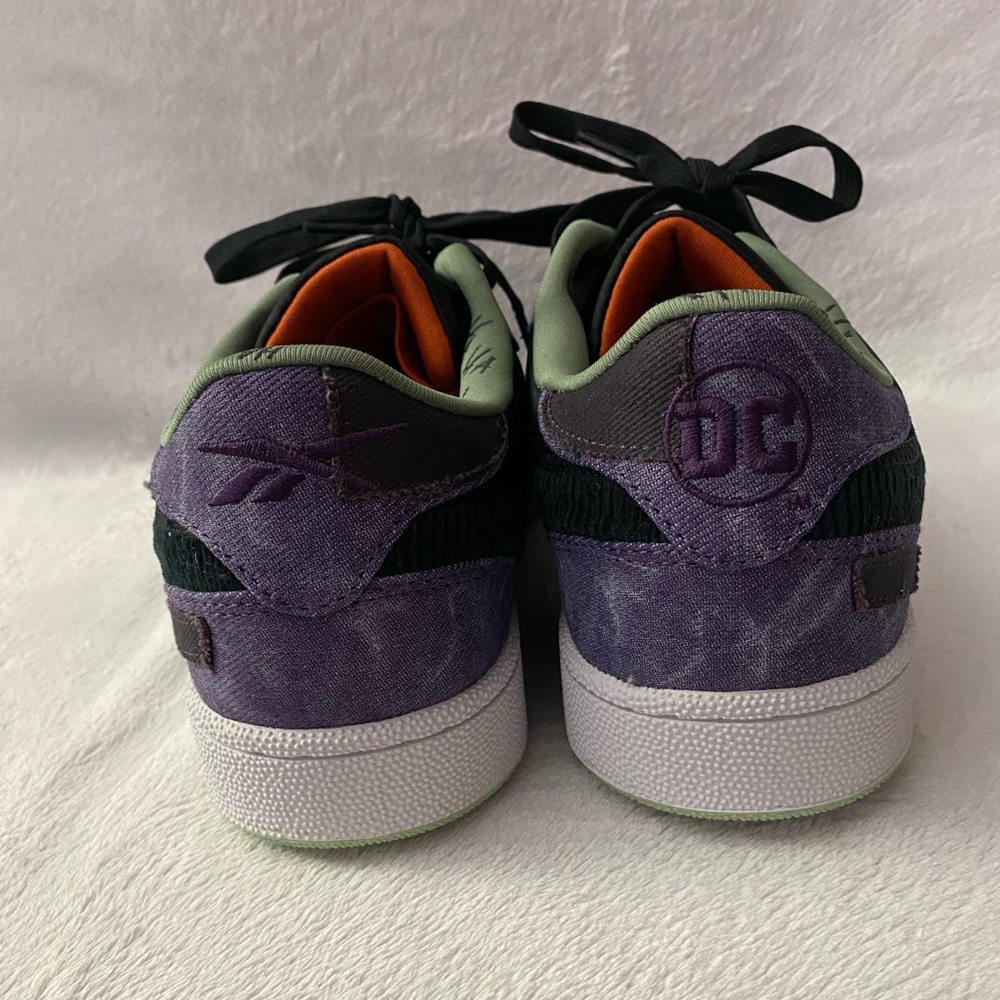 Reebok DC Joker Low-Top Sneakers in Purple, Black & Light Green - Picture 4 of 6
